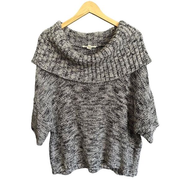 Kenneth Cole Reaction Cowl Neck Wool Knit Heathered Grey Sweater - Picture 1 of 7
